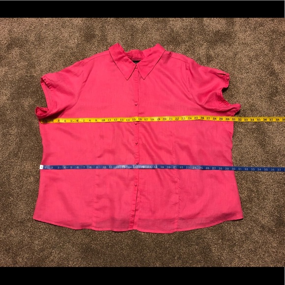 Avenue 30/32 Button Up Shirt Top🌷100% Linen Summer Classic - Picture 7 of 9